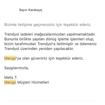 Mango Ve Trendyol İade Edilen Ürünümün Parasını Geri Vermiyor!