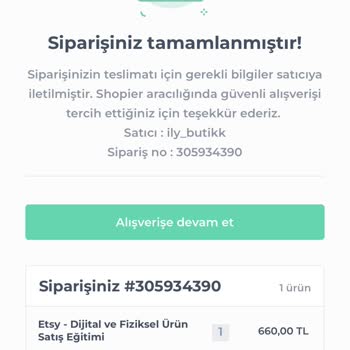 ily_butikk Etsy Eğitimi Şikayet