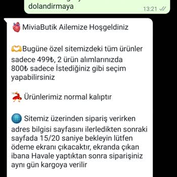 Mi Via Butik (miviabutik.com) Mi Via Butiği'nde Mağduriyet: Müşteri Çağrısı