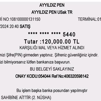 Mail Order İle Akbank Kartımdan 240.000 TL Para Çekilmiştir