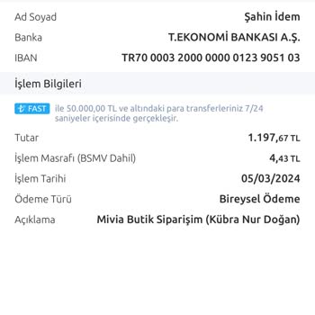 Mi Via Butik (miviabutik.com) Sipariş Ettiğim Ürünlere Dönüş Yok.