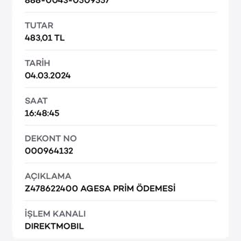 Agesa Bireysel Kredili Poliçe İlk Prim Tahsilatı