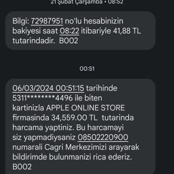 QNB Finansbank Kredi Kartı Bilgimin Dışında Harcama Gerçekleşti
