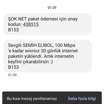 Şok Net İnternet Paketim Aktif Değil!