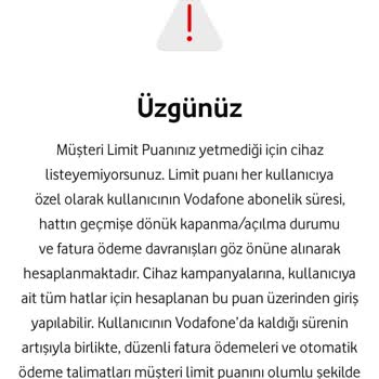 Vodafone Sebepsiz Yere Müşteri Puan Kaldırması