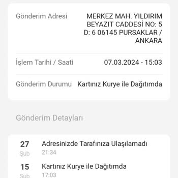 Kuryenet Ürün Teslimi Problemi