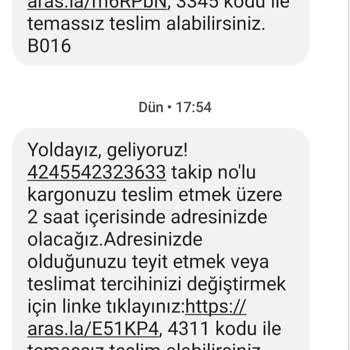 Aras Kargo Kargom Gelmedi Alan Dışı