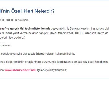 İş Bankası Anında Ticari Kredi Çalışmıyor