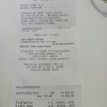 Migros Axen Marka TV Değişim Talebi