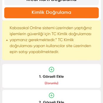 Kabasakal Online Kredi Kartı Ve Kimlik Doğrulama