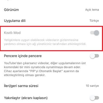 Vodafone Youtube.com Kısıtlı Mod Düzelmiyor.