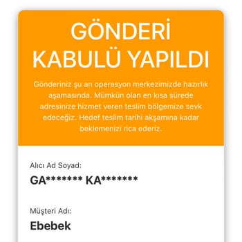 AGT Kurye (aynigunteslim.com) Gönderimi Teslim Etmedi