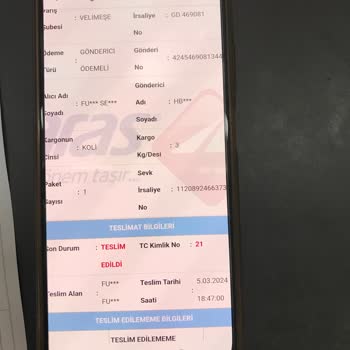 Aras Kargo Kargom Teslim Edilmedi Edilmiş Gibi Görünüyor