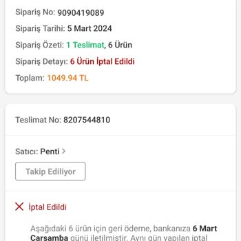 Trendyol Ücret İadesini Yapmadı