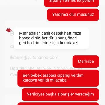 Sultananne.com Bebek Arabası Siparişim Gelmedi