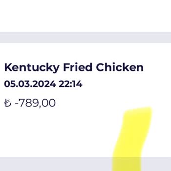 KFC Eksik Gelen Siparişin Ödemesinin Alınması