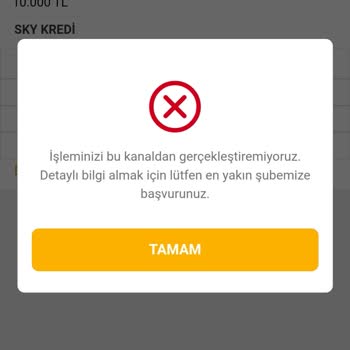 VakıfBank Sky Limit İşleminizi Bu Kanaldan Gerçekleştiremiyoruz Hatası