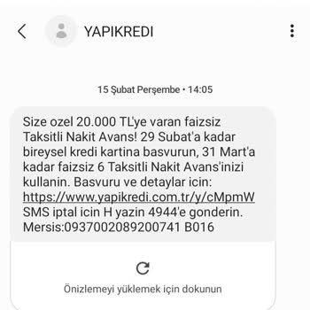Yapı Kredi Bankası Bankası 20 Bin Tl 0 Faizli Kampanyası