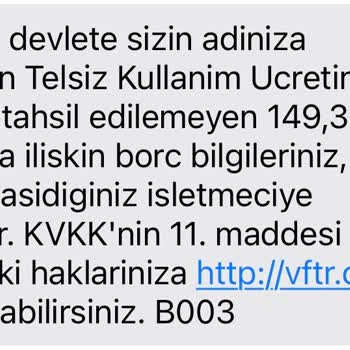 Vodafone 2 Kat Telsiz Kullanım Ücreti Alıyor