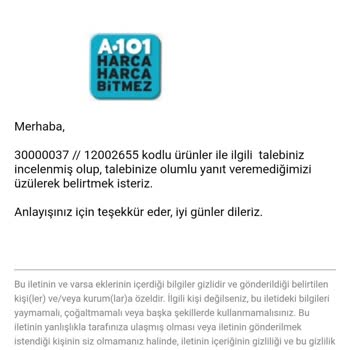 A101 Eksik Ürün Ve İade Sorunuyla Karşı Karşıya!