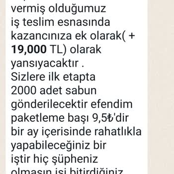 Sabun Paketleme Acentesi /evde Paketleme Sektör/ Mağduriyet Ve Şikayet