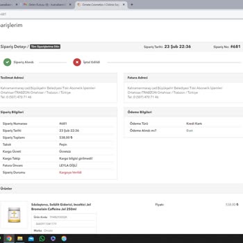 Ornate Cosmetics'ten Geciken Sipariş Ve İade Sorunu