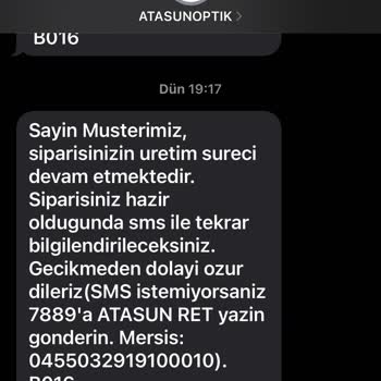 Beylikdüzü Atasun Optik Ten Şikayetçiyim