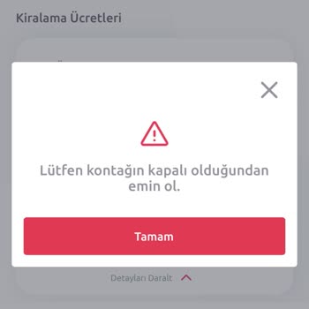 TikTak Kirala Kontak Kapanmıyor Kiralamayı Bitiremiyorum