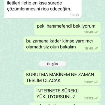 Arçelik Kurutma Makinemi Teslim Etmiyor