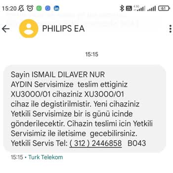 PHILIPS Ev Aletleri Philips Ürünün Değişim Kararını Veriyor Stok Yok Diye Değişim Yapmıyor