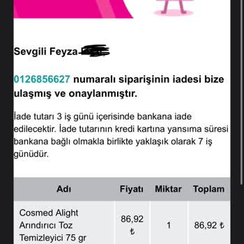 Watsons Siparişimin Gerekçesiz İptal Edilmesi!