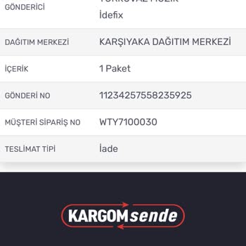 KARGOMsende Kargo Teslim Edilmedi