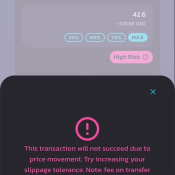 PancakeSwap Coin İşlemini Gerçekleştiremiyorum