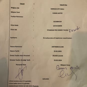 Madame Coco/UYGUN Görülmeyen İade Yeniden Değerlendirme Talebi