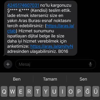 Aras Kargo Ürünü Adresime Çıkartmadı Ve Apartman Kapısına Bıraktı