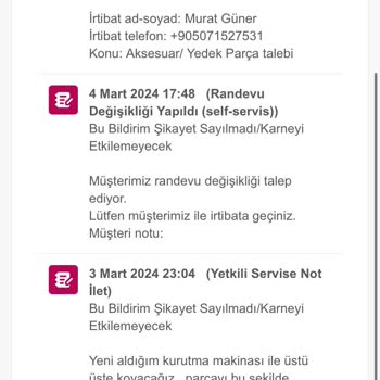 Altus Çamaşır Makinesi Aparatı Gelmedi