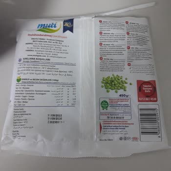 Muti Gıda Marketten Alınan Bezelyenin Kalitesizliği Hakkında Şikayet