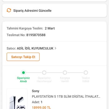 Trendyol PS5 Gönderilmeyen Ürün