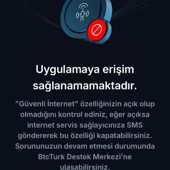 BTCTURK Mobil İşlem Yapılamıyor