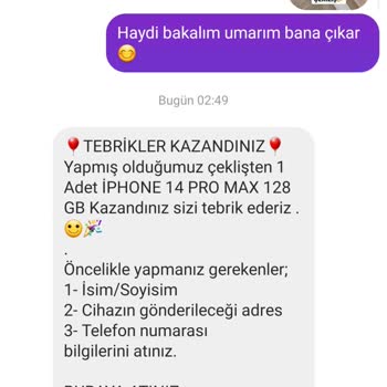 Gumrukiletisim (instagram) I Phone 14 Pro Max Çekiliş