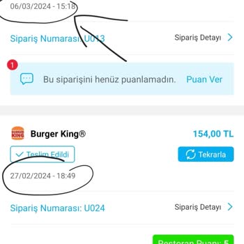 Tıkla Gelsin Uygulaması Param Çekildi Fakat Sipariş Oluşturulmadı