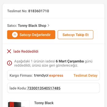 Trendyol Parfüm İadesini Talep Ediyorum!