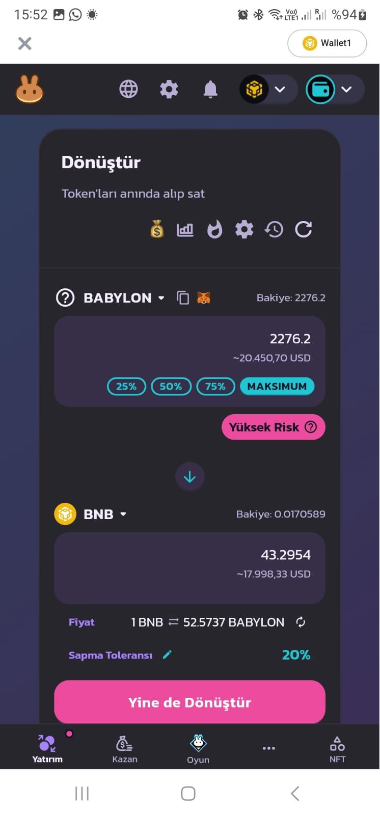 Unable to Sell Babylon Coin Bought From Binance With Pancakeswap - Xolvie