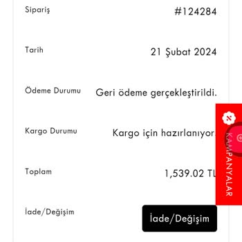 Getcho Firması Satış Ve İade İşlemlerinde İlgili Değil