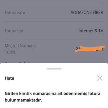 Vodafone Pay Fatura Ödeme İçin Çözüm İstiyorum