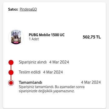 Pindepago Satıcısı Teslim Edilmeyen PUBG Mobile Uc Kodu