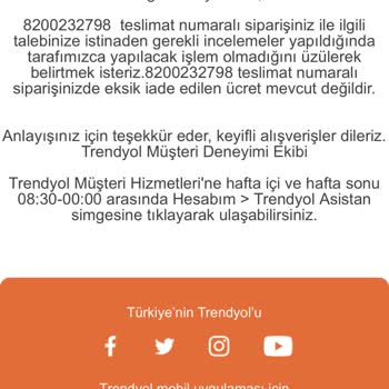 Trendyol İptal Edilen Siparişlerin Kargo Ücretini İade Etmiyor