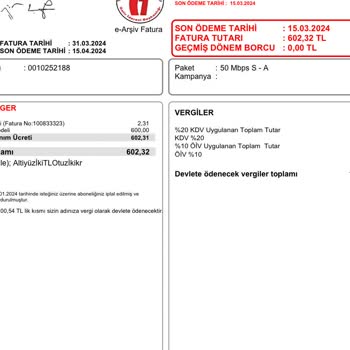 Vodafone'un Haksız Yere Fatura Düzenlemesi