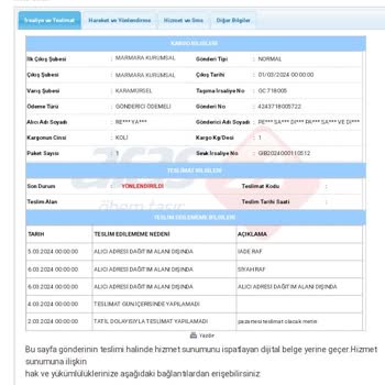 Aras Kargo Kapıda Ödemeli Ürünü Geri İade Etmiş