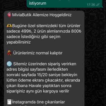 Mi Via Butik (miviabutik.com) Mi Via Butik Şikayet
